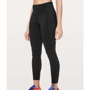 Lululemon Gray Fast and Free 7/8 Tight Legging Size 6